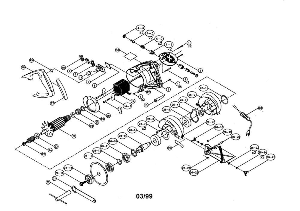 Tile Cutter Diagram and Parts List for MK-70  MK Diamond Tile Saw